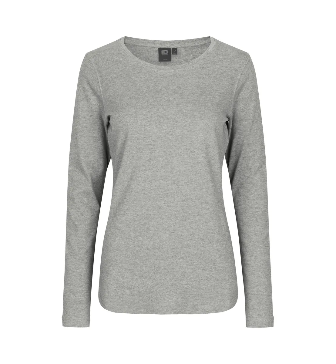 Interlock T-shirt · lange mouw · dames – Grijs Gemêleerd