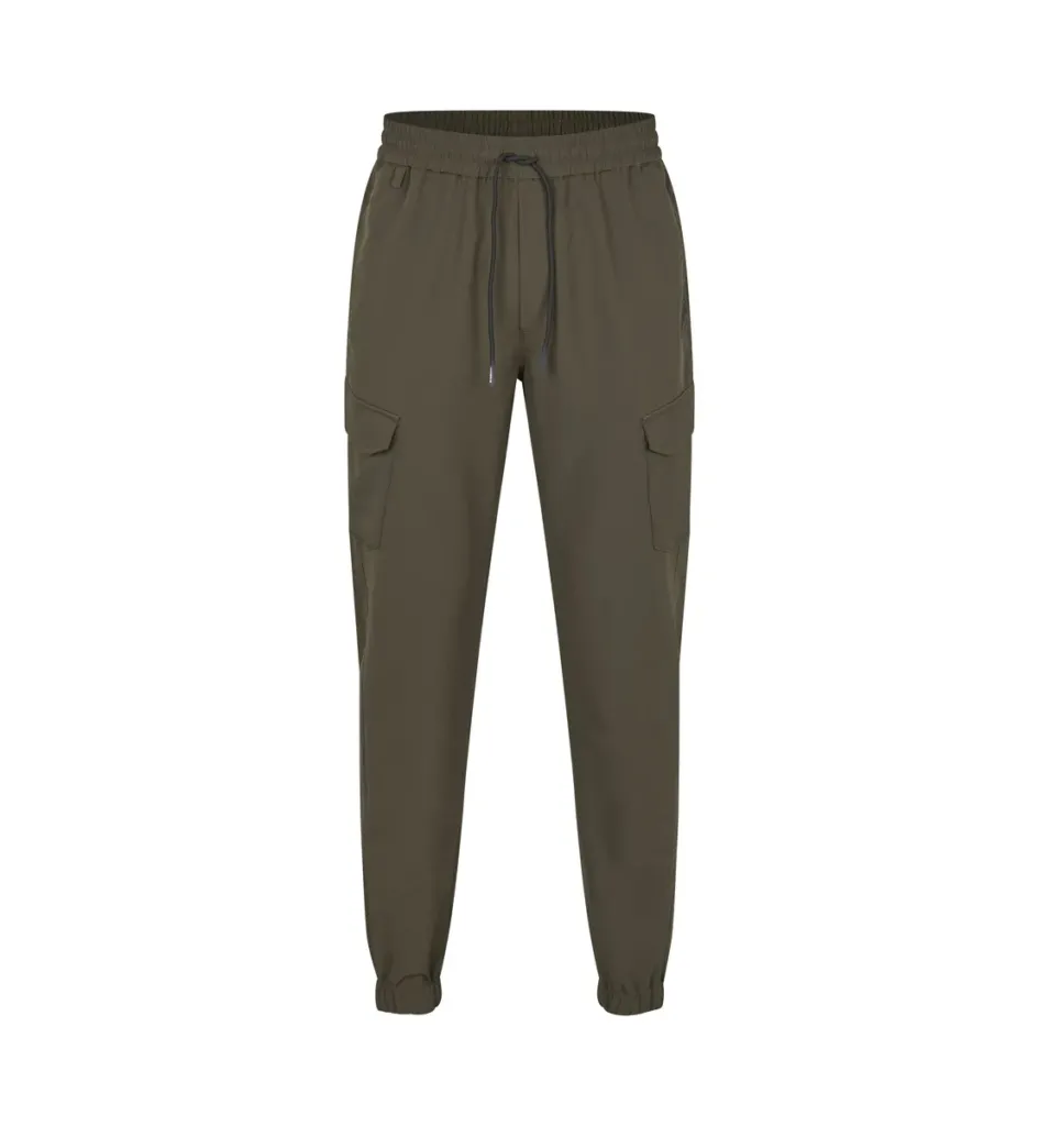 Cargo stretch broek · unisex – Olijf