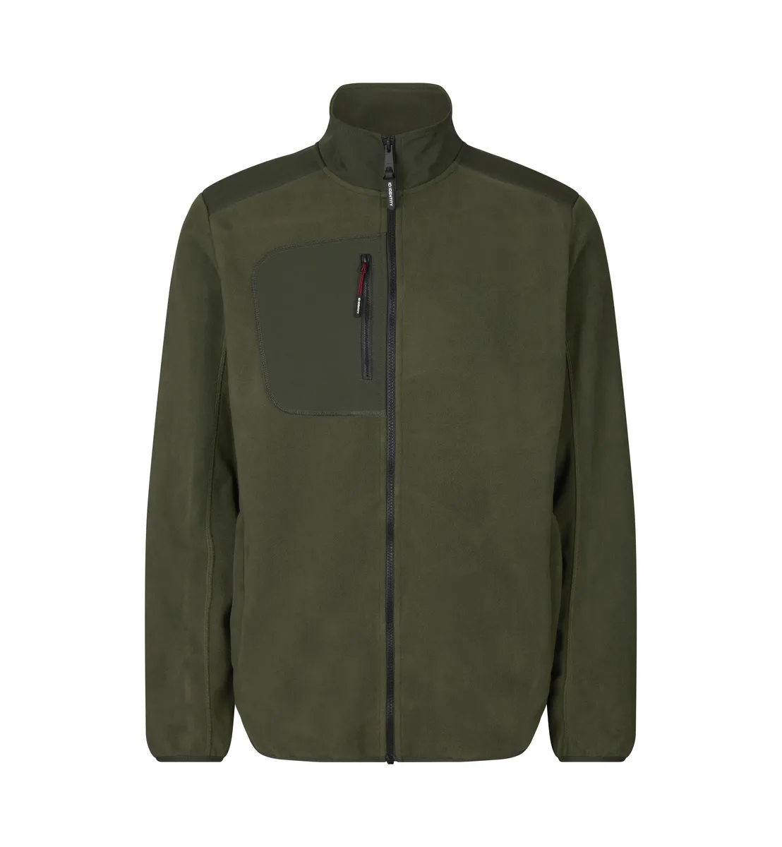 Bonded fleece jas – Olijf