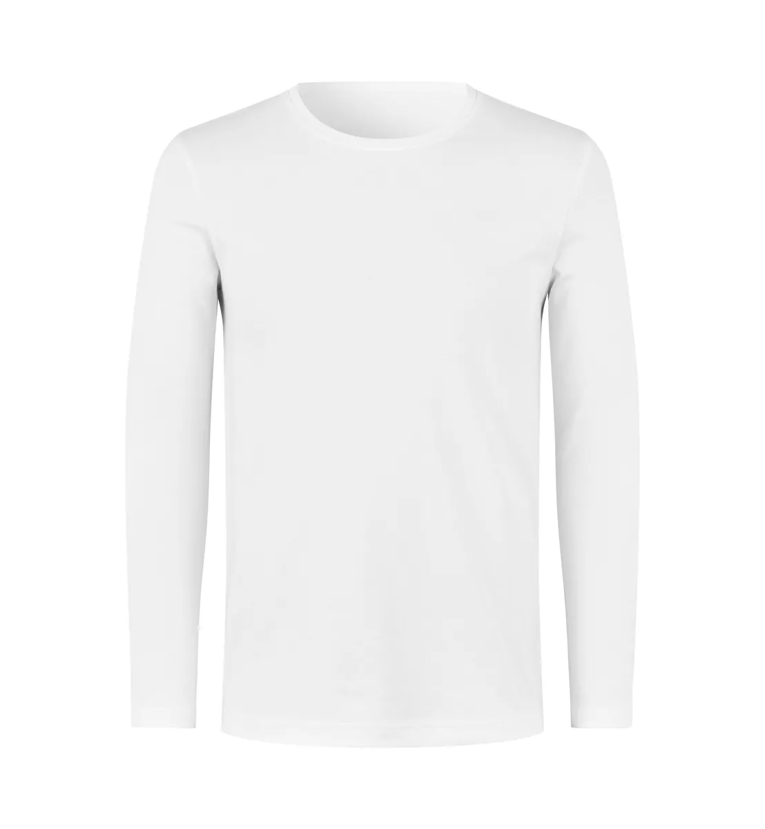 Interlock T-shirt · biologisch · lange mouw – Wit