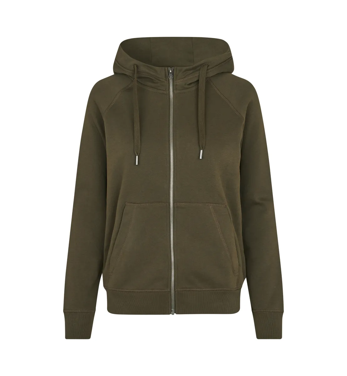 CORE hoodie · met rits · dames – Olijf