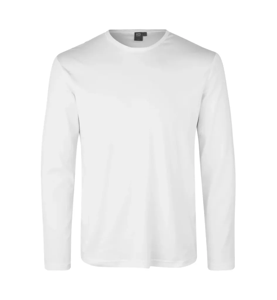 Interlock T-shirt · lange mouw – Wit