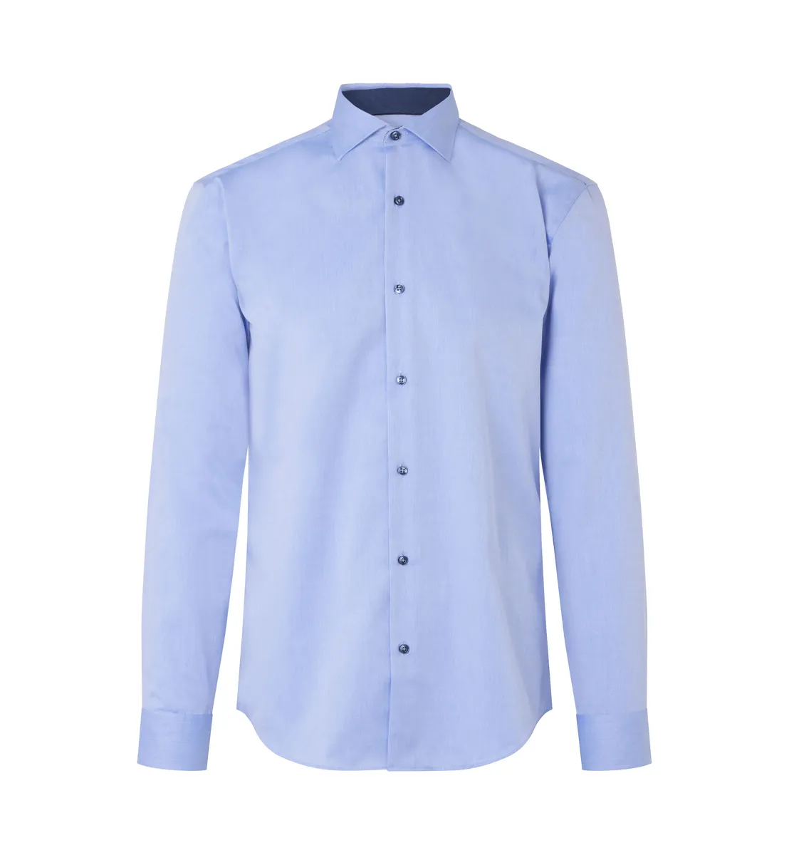 SEVEN SEAS Fine Twill Contrast · slim – Lichtblauw