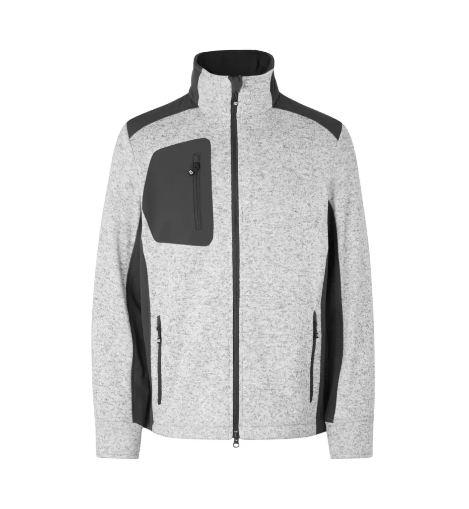 Cardigan · gebreide fleece – Grijs Gemêleerd