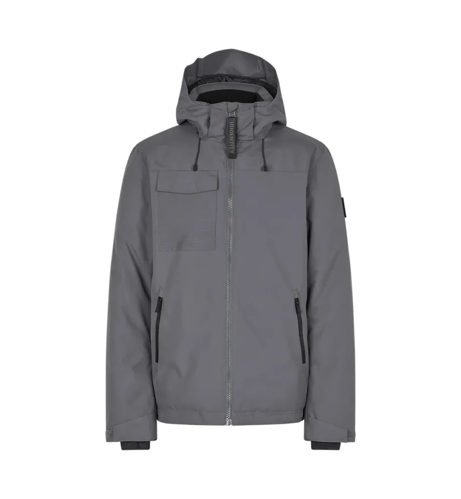 Gewatteerde winterjas met capuchon – Silver Grey