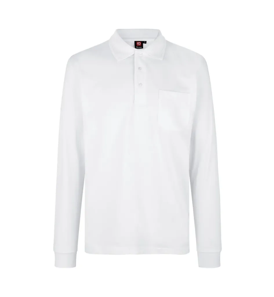 PRO Wear poloshirt · lange mouw – Wit
