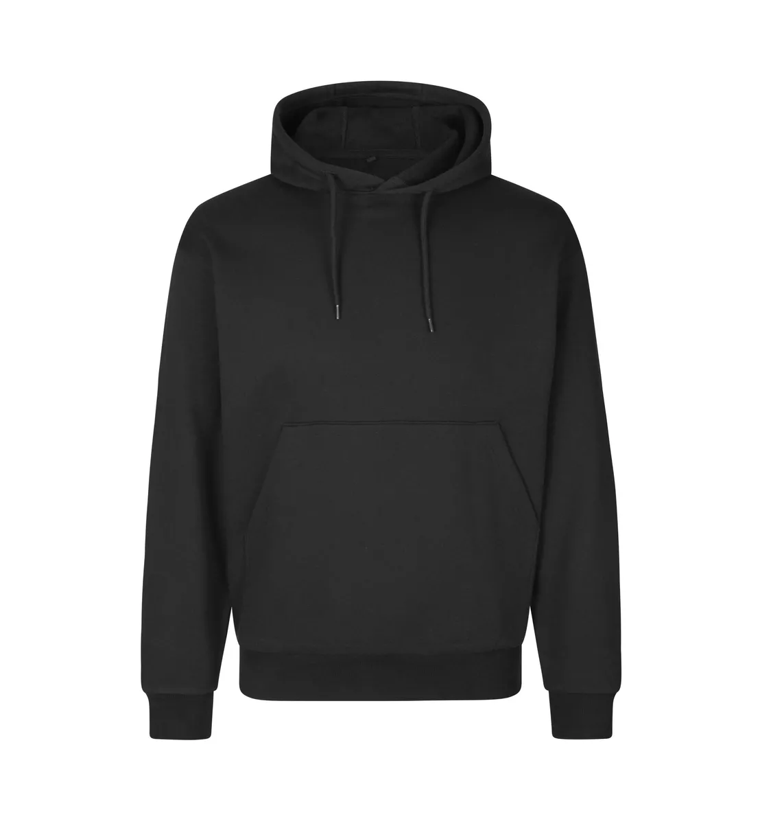 Zachte hoodie · kangoeroezak · unisex – Zwart