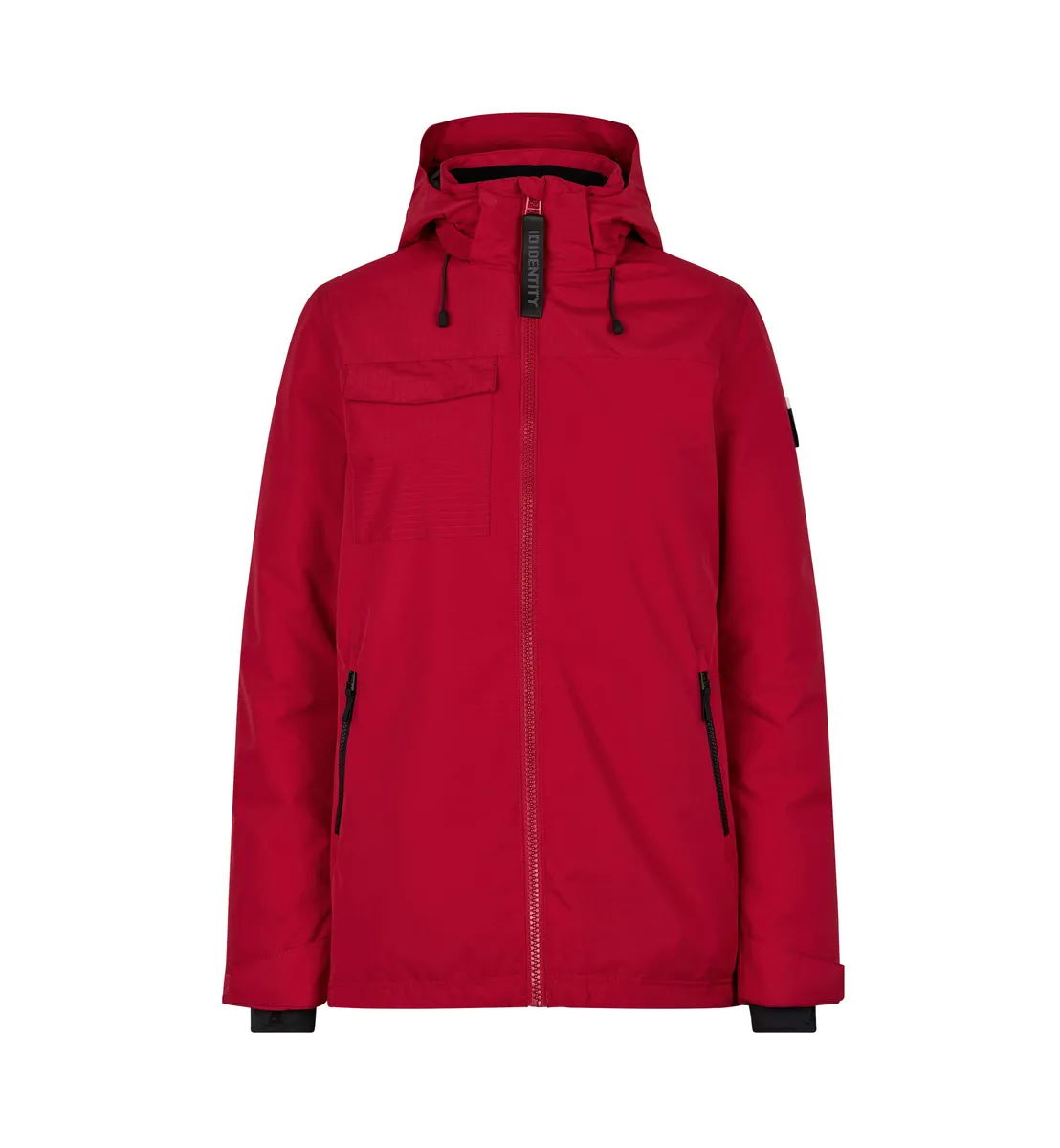 Gewatteerde winterjas met capuchon · dames – Rood