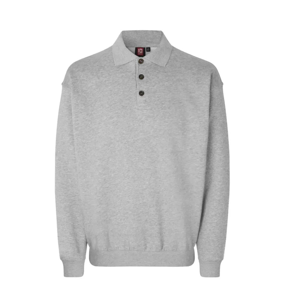 Polo sweatshirt · klassiek – Grijs Gemêleerd
