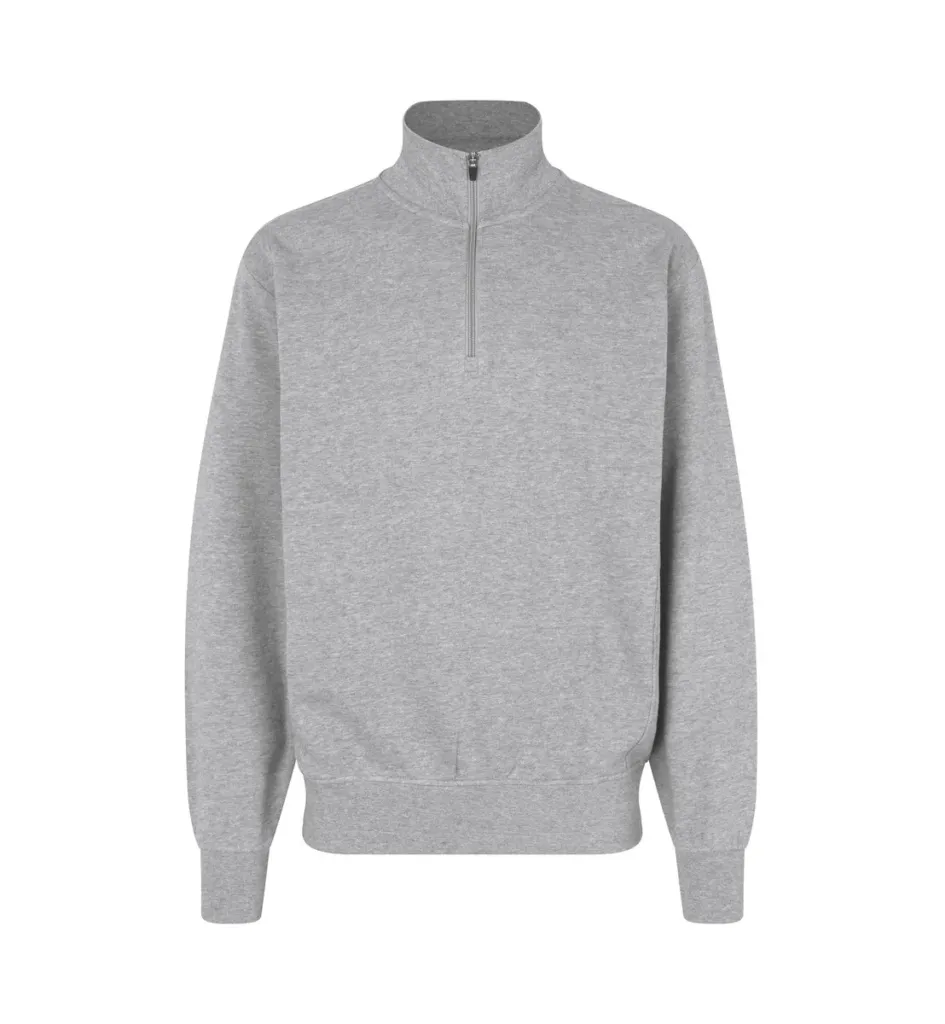 Sweatshirt met rits – Grijs Gemêleerd