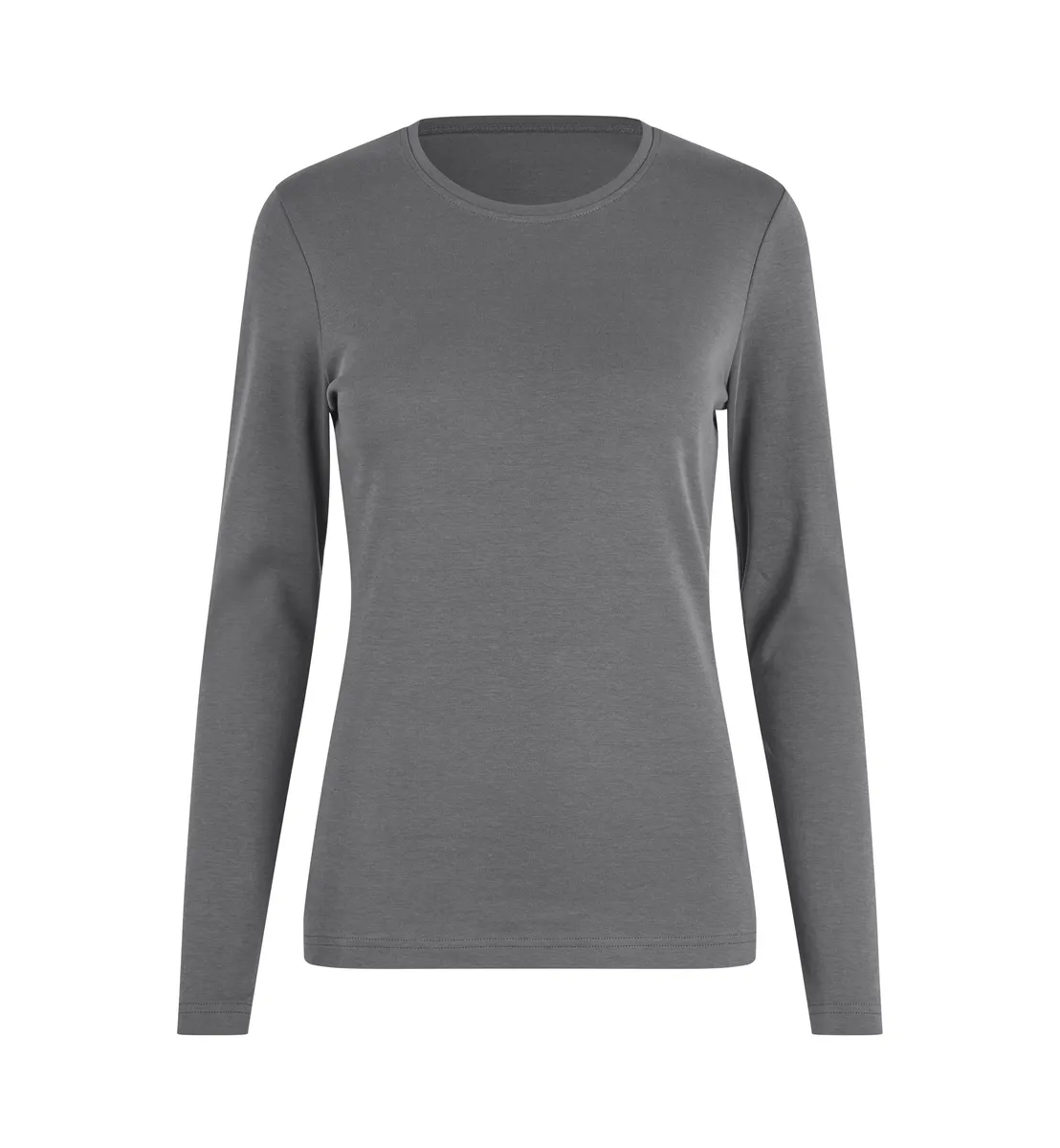 Interlock T-shirt · biologisch · lange mouw · dame – Silver Grey