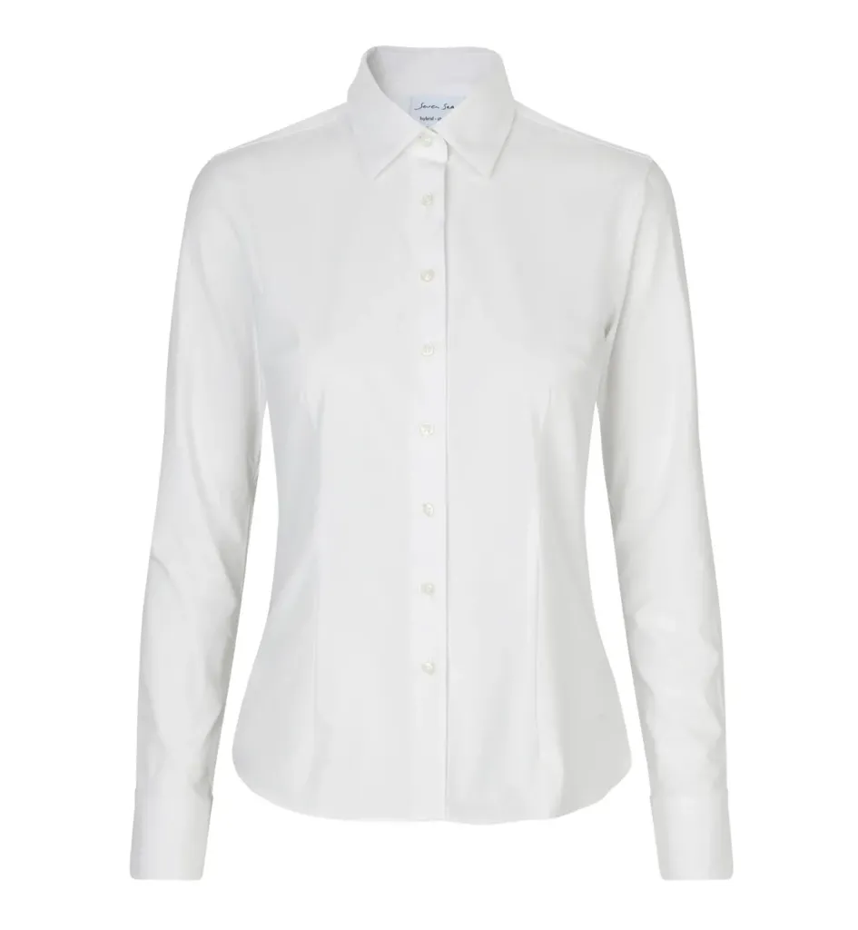 SEVEN SEAS Hybrid shirt · modern · dames – Wit