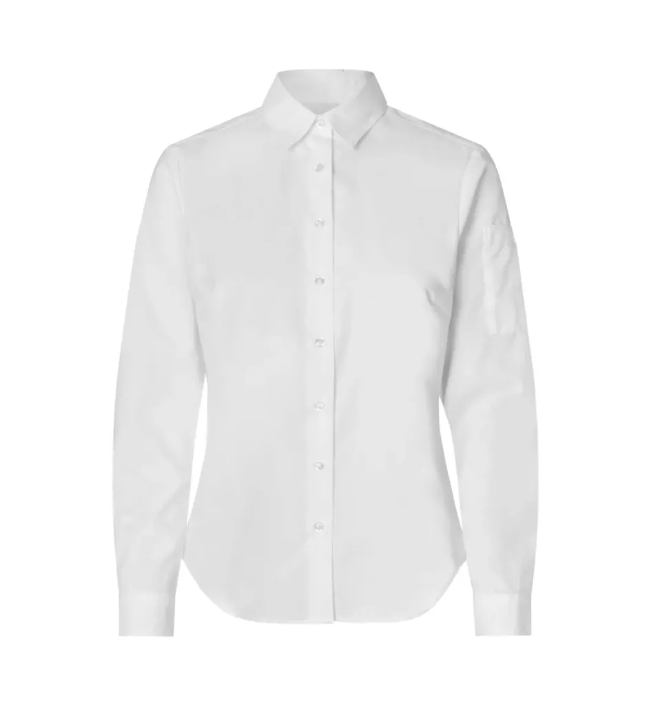 SEVEN SEAS Poplin · stretch · dames – Wit