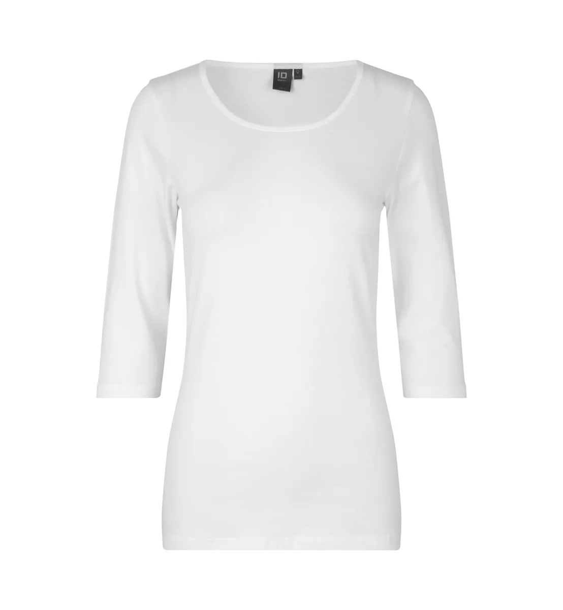 Stretch T-shirt · ¾ mouw · dames – Wit