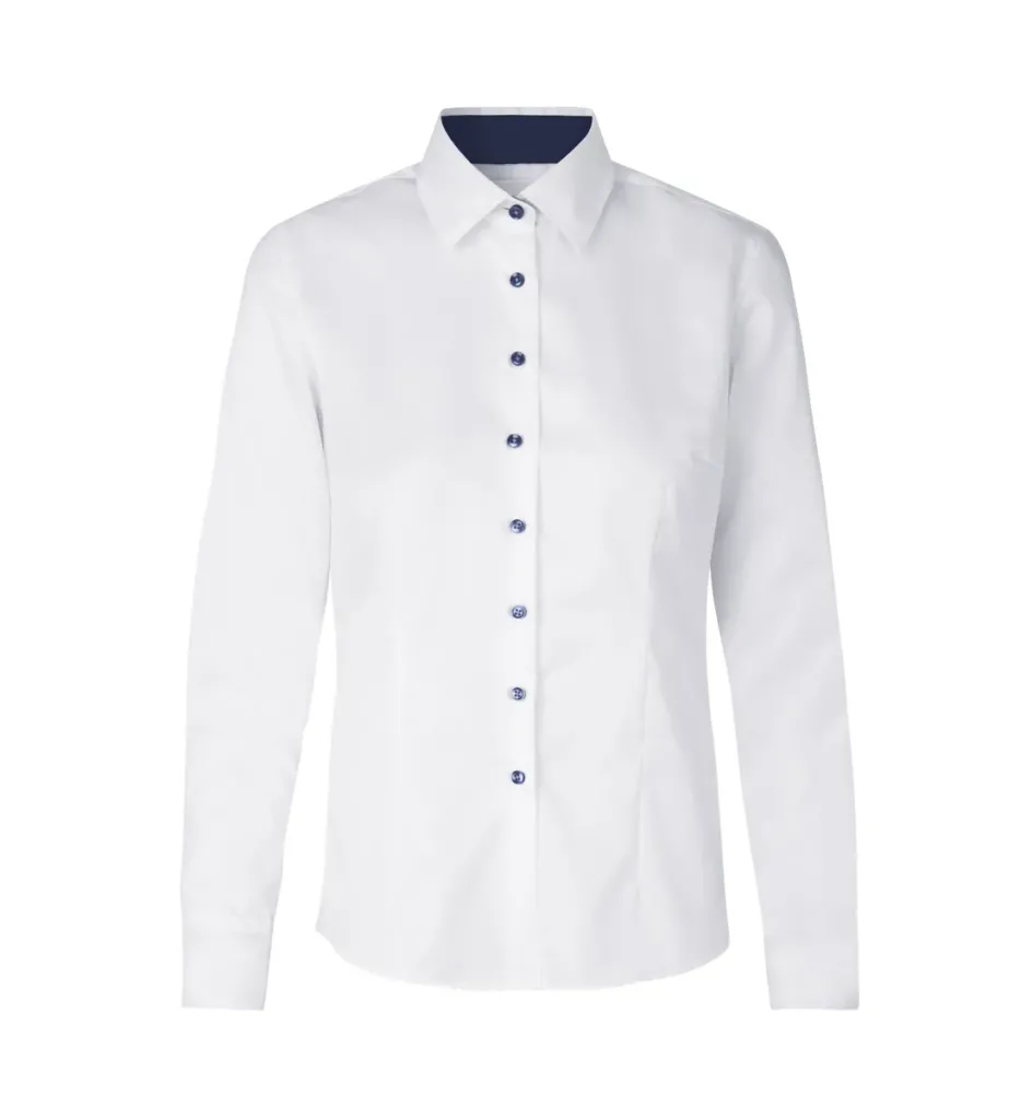 SEVEN SEAS Fine Twill Contrast · modern · dames – Wit