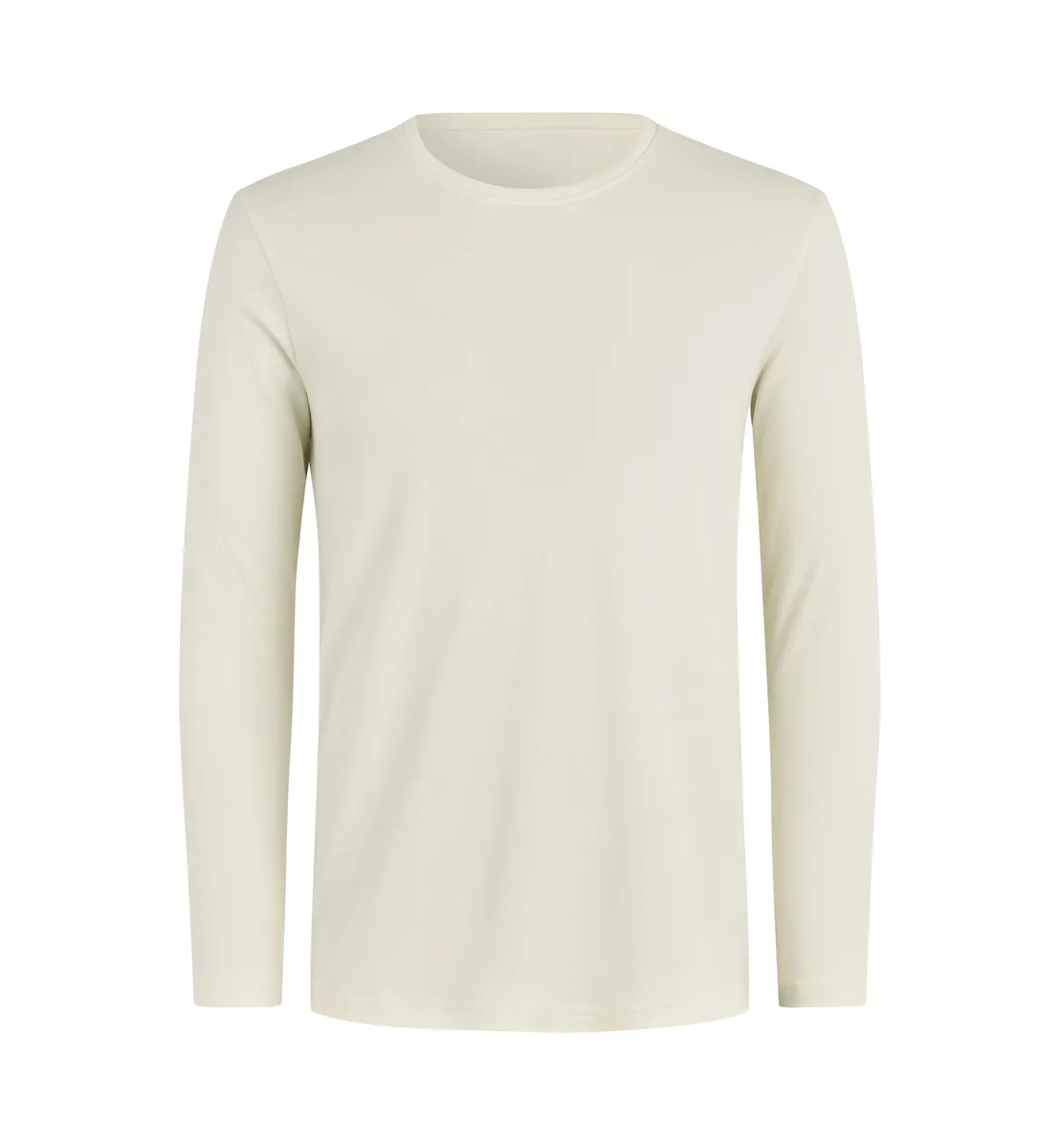 Interlock T-shirt · biologisch · lange mouw – Off-White