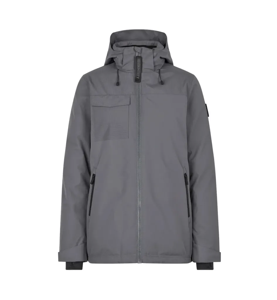 Gewatteerde winterjas met capuchon · dames – Silver Grey