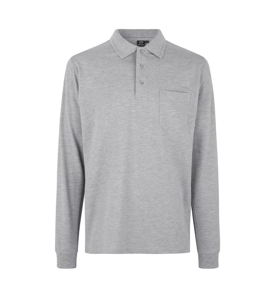 PRO Wear poloshirt · lange mouw – Grijs Gemêleerd