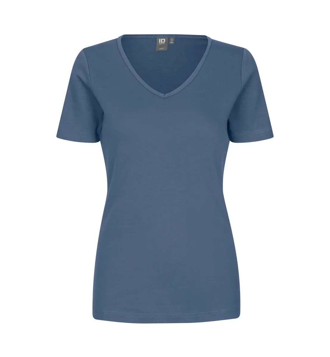 Interlock T-shirt · v-hals · dames – Indigo