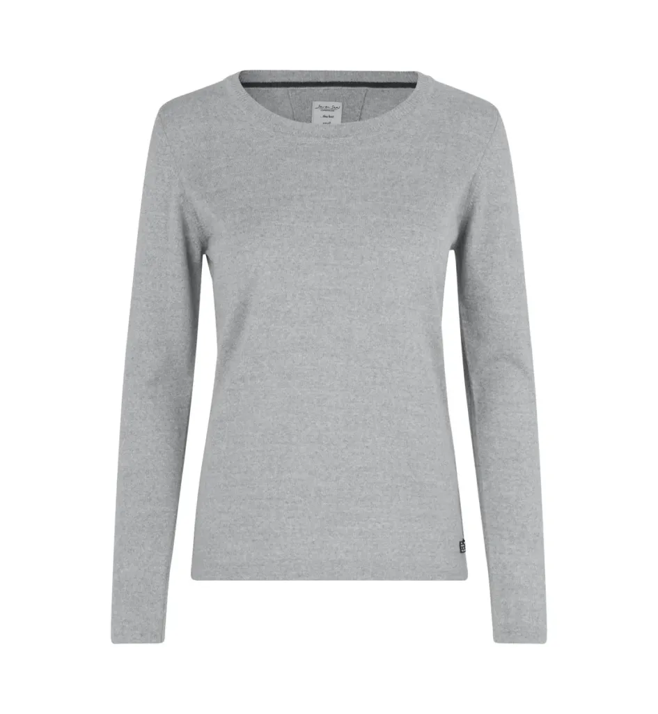 SEVEN SEAS The knit · o-neck · dames – Lichtgrijs Gemêleerd