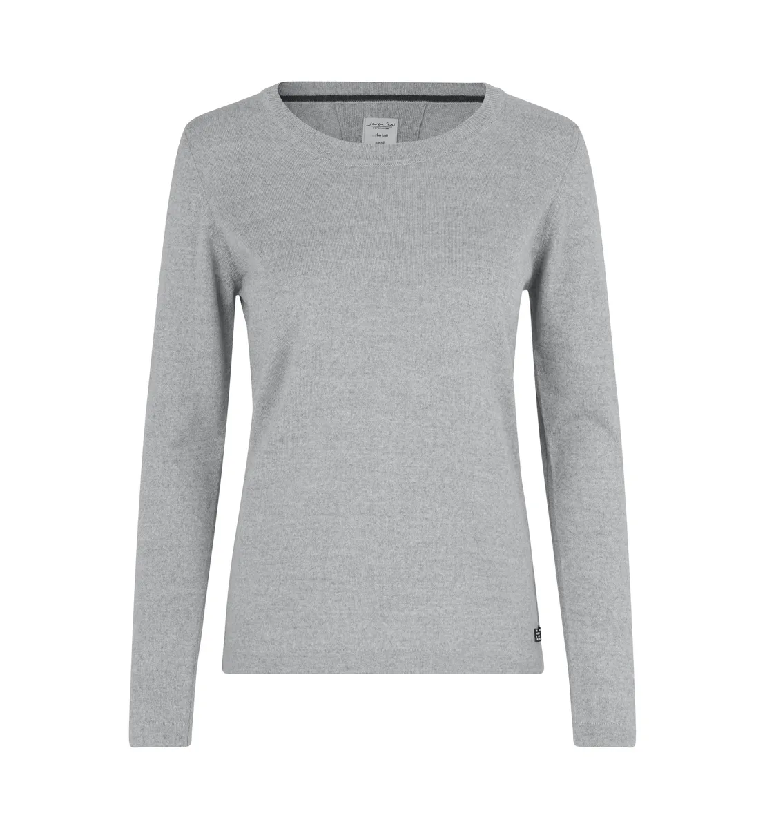 SEVEN SEAS The knit · o-neck · dames – Lichtgrijs Gemêleerd