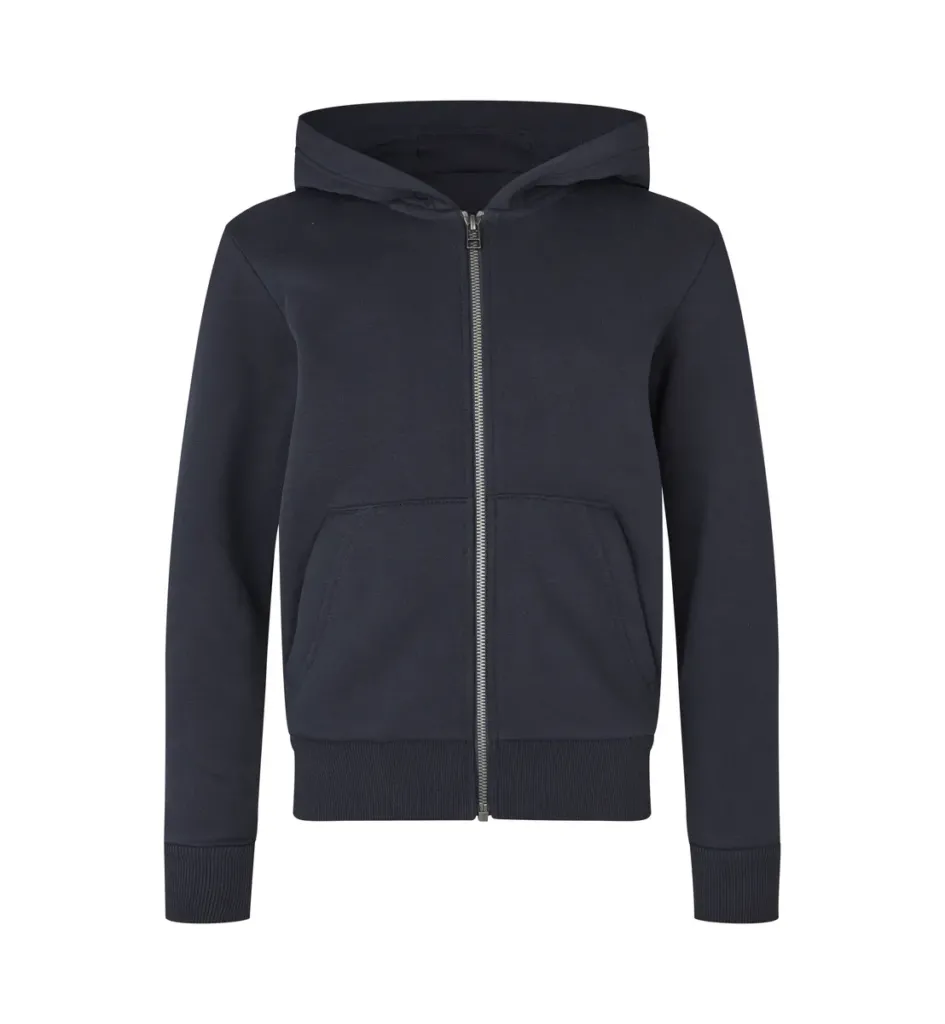 Hoodie · biologisch · met rits · kinderen – Marine