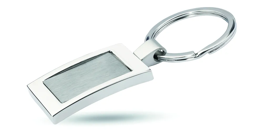 Harrobs · Luxe metalen sleutelhanger – Glanzend zilver