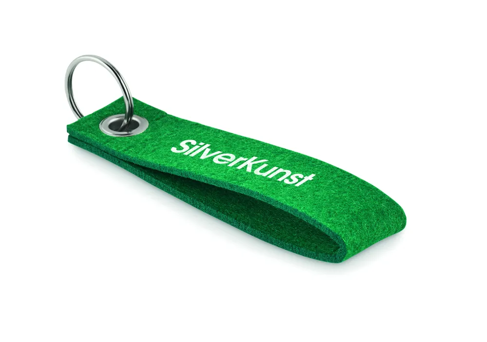 Suora · RPET vilten sleutelhanger – Groen