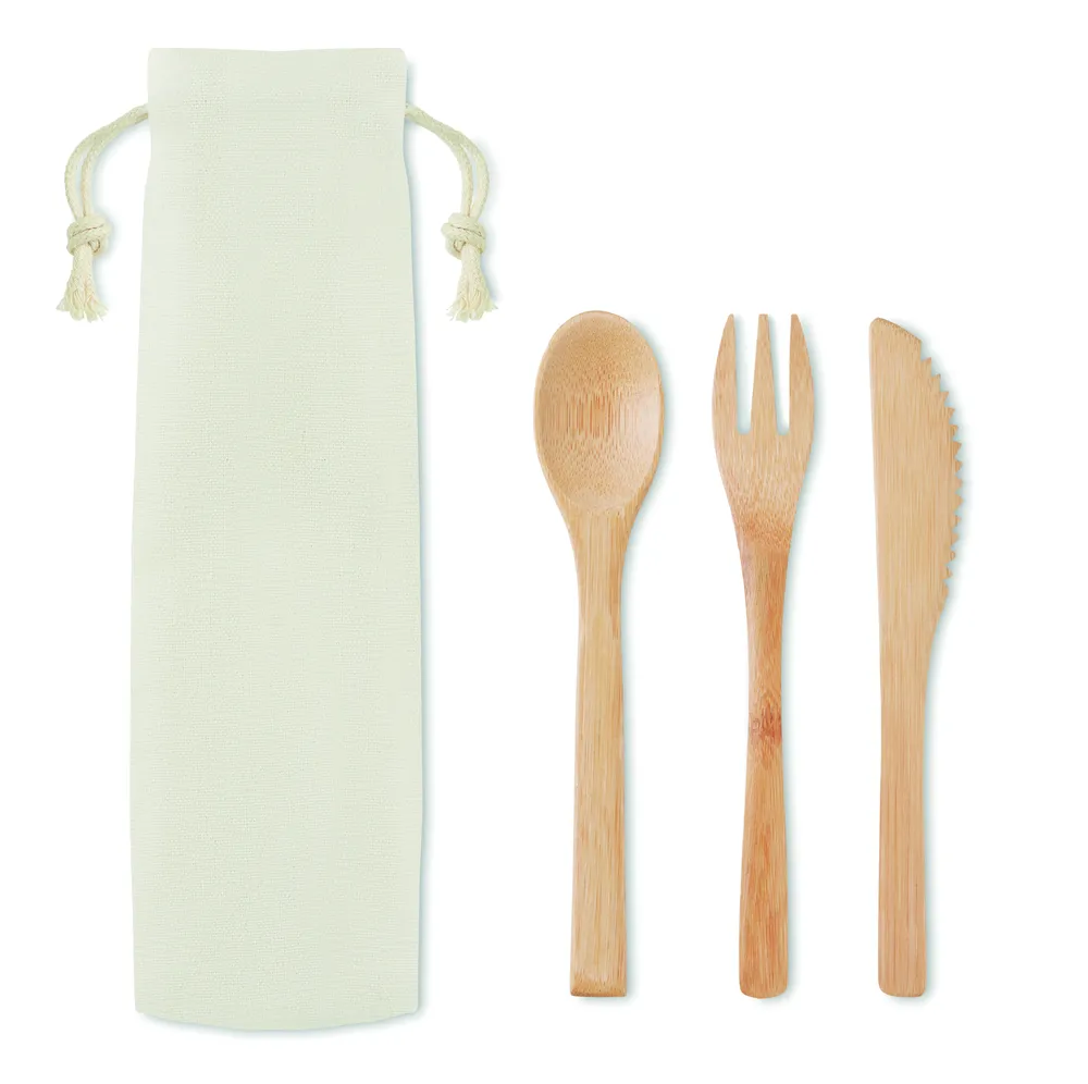 Setboo · Bamboe bestekset – Beige