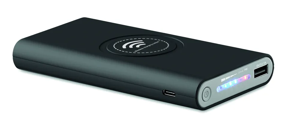Vigor · Powerbank draadloos opladen – Zwart