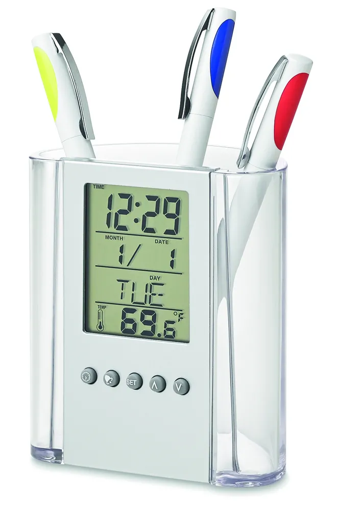 Prodigy · Pennenhouder met kalender – Transparant