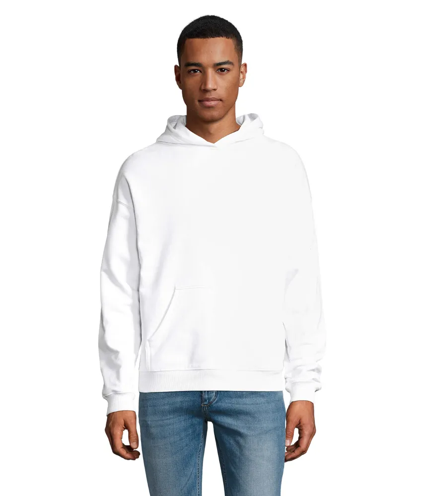 Connor Unisex Hooded Sweat – Wit