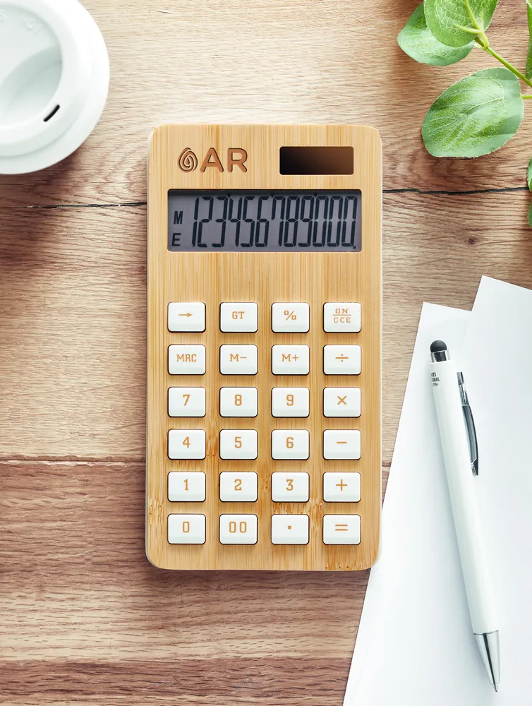 Calcubim · 12-Cijferige calculator – Hout