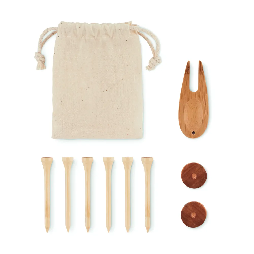 Dormie · Golf accessoires set in etui – Beige
