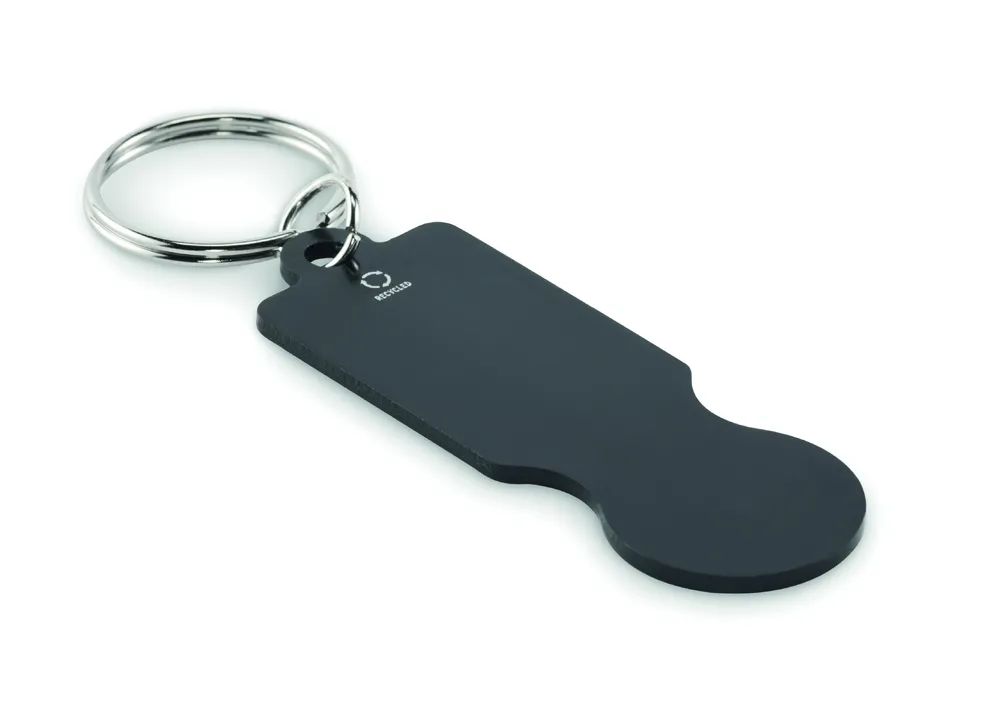 Tokley · Sleutelhanger met winkelwagenmuntj – Zwart