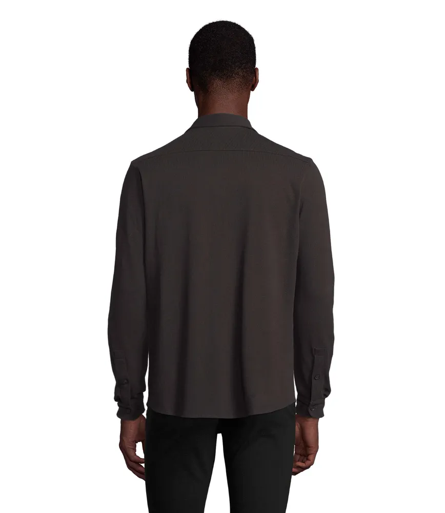 Basile Men Shirt – Diep zwart