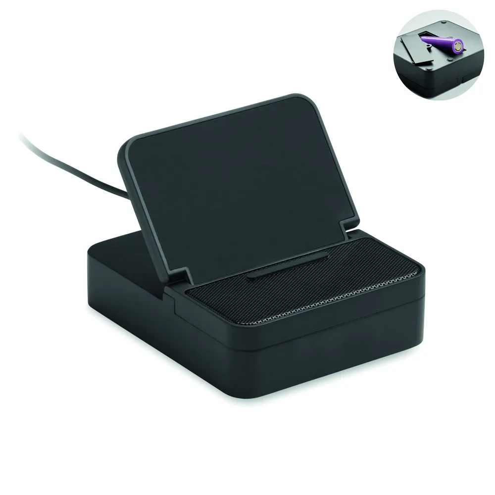 Chargebeat · Draadloze speaker & lader 15W – Zwart