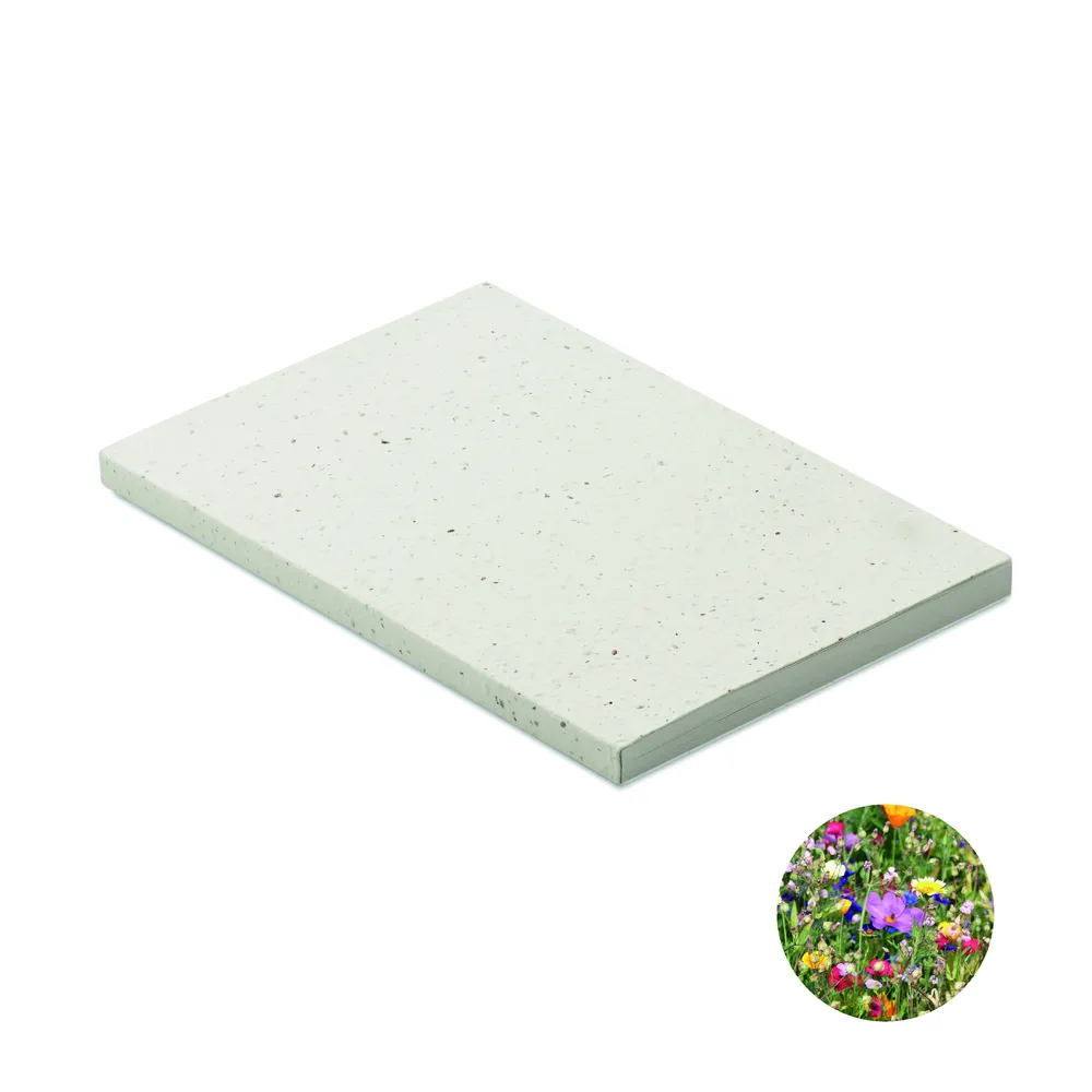 Seed Book · A5 notitieboekje zaadpapier – Wit