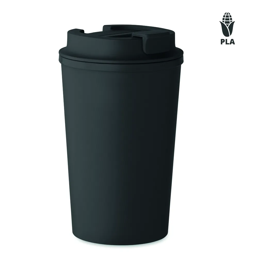 Beibaku · PLA dubbelwandige beker 350ml – Zwart