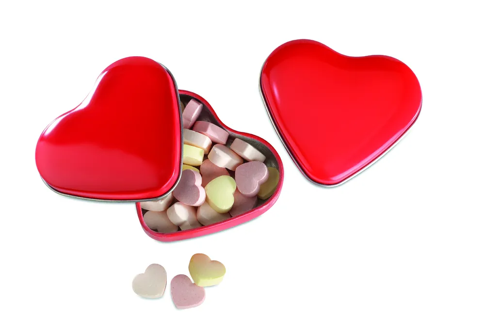 Lovemint · Snoepjes in metalen doosje – Rood