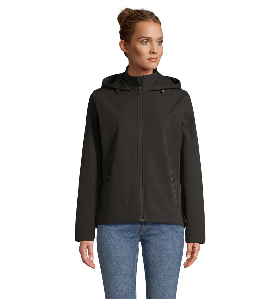 Race Hooded Women · Race Damesjas Met Capuchon – Zwart