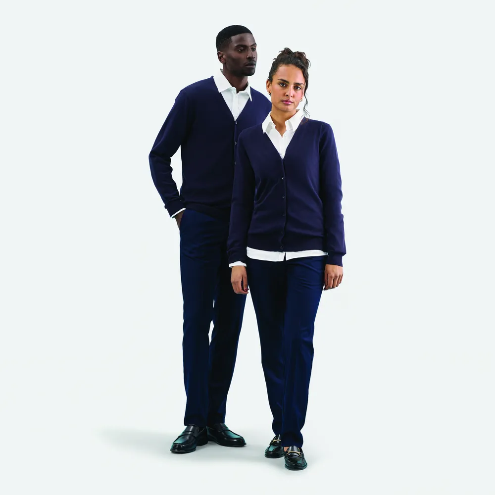Golden Men V-Neck Cardigan – Marine