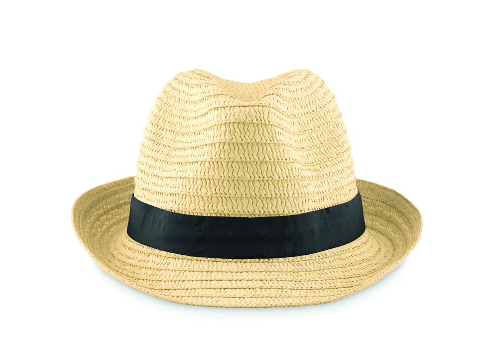 Boogie · Strohoed naturel – Zwart