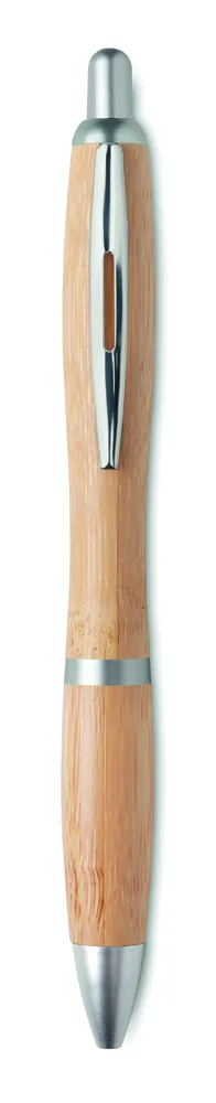 Rio Bamboo · Bamboe balpen – Mat zilver