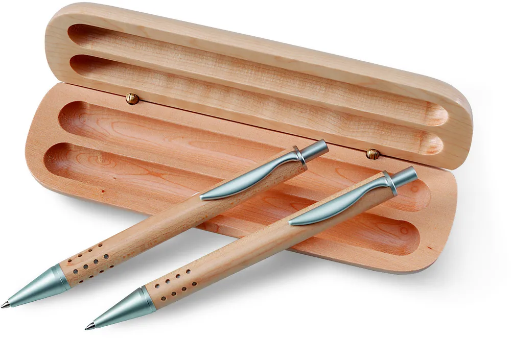 Demoin · Luxe houten schrijfset – Hout