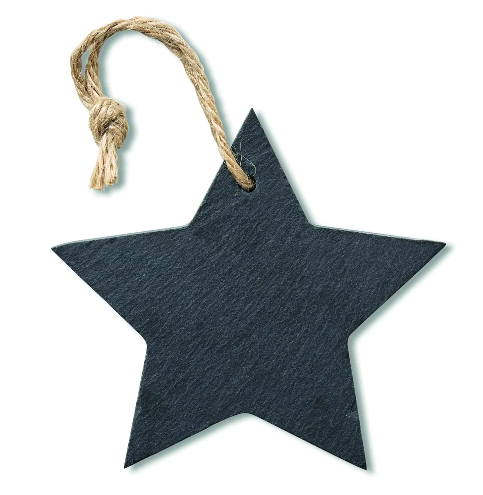 Slatestar · Kerstboom hanger van leisteen – Zwart