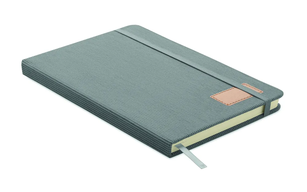 Cordi Note · A5 RPET corduroy notitieboek – Grijs