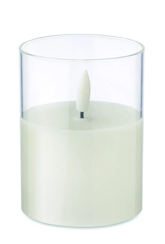 Xandle+ · LED waxkaars in houder – Wit