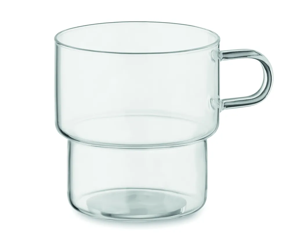 Boromug · Hoog borosilicaatglas 300ml – Transparant