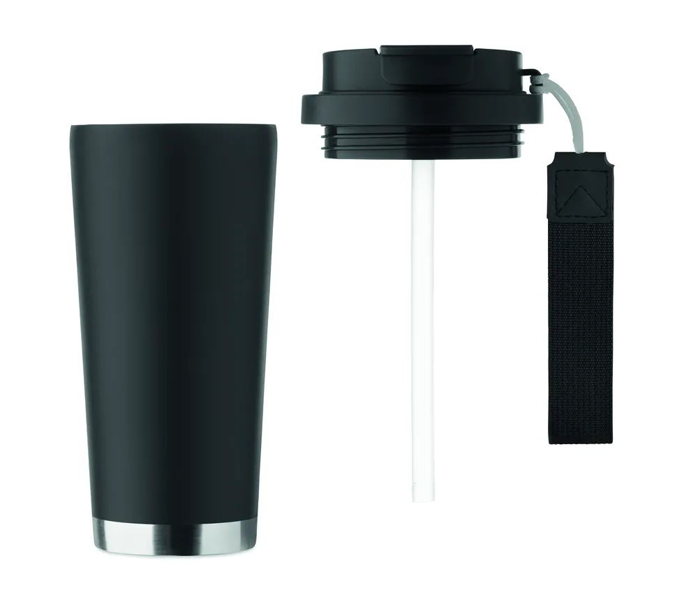 Topaz Large · Dubbelwandige beker 500ml – Zwart